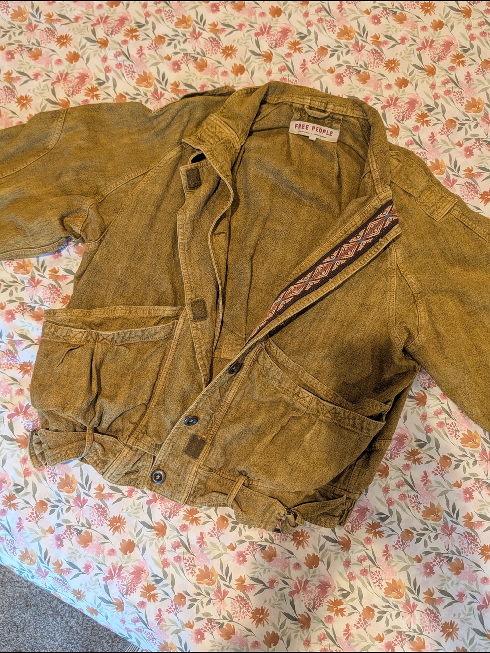 NWOT Free People Jayde Safari Bomber Jacket